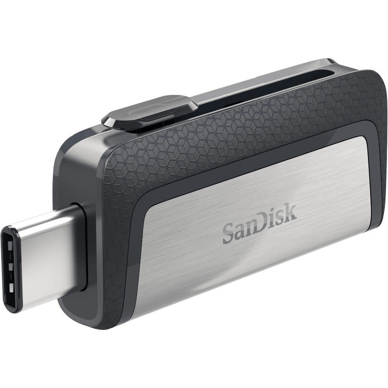SanDisk Ultra Dual Drive USB Type-C 32GB Type-A / 3.2 Gen 1 Black and Silver Flash SDDDC2-032G-G46