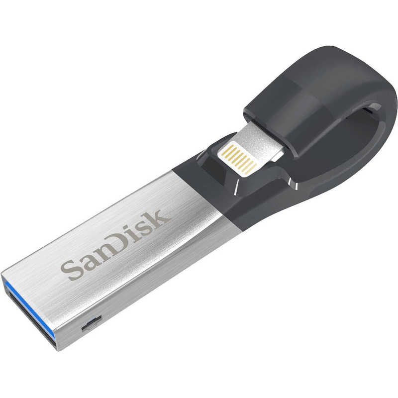 SanDisk IXpand 32GB USB Type-A / Lightning 3.2 Gen 1 Black and Silver USB Flash Drive SDIX30C-032G-GN6NN