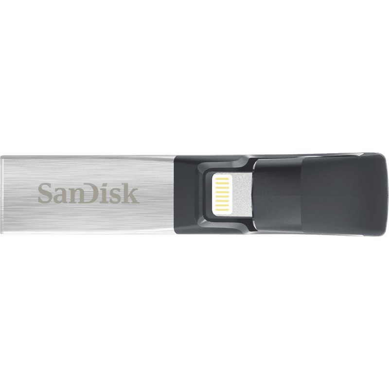 SanDisk IXpand 256GB USB Type-A / Lightning 3.2 Gen 1 Black and Silver USB Flash Drive SDIX30N-256G-GN6NE