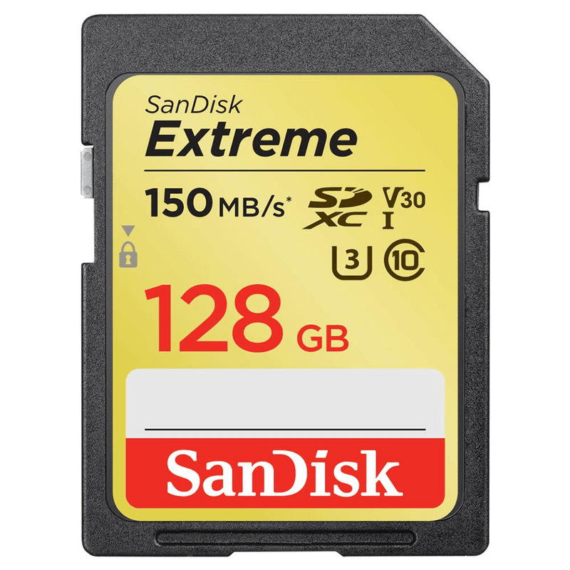 SanDisk Exrteme 128 GB memory card SDXC UHS-I Class 10
