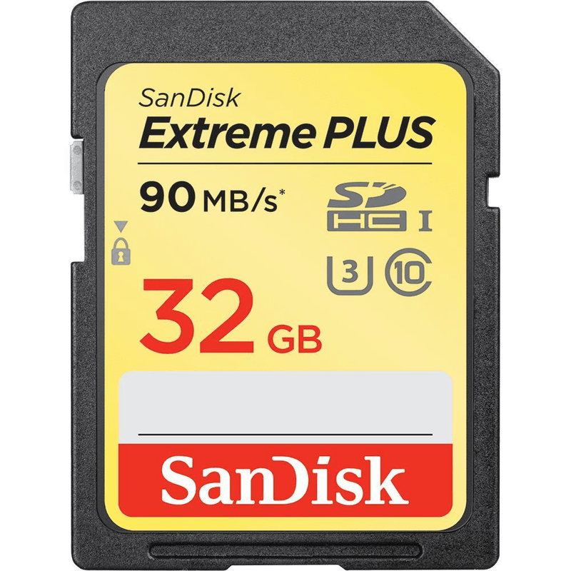 SanDisk ExtremePlus Memory Card 32GB SDHC Class 10 UHS-I SDSDXWF-032G-GNCIN