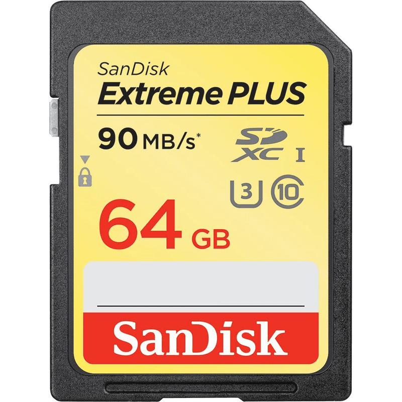 SanDisk ExtremePlus Memory Card 64GB SDXC Class 10 UHS-I SDSDXWF-064G-GNCIN
