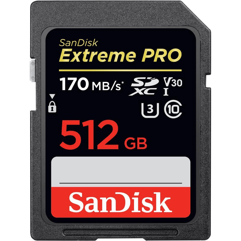 SanDisk Exrteme PRO 512GB Memory Card SDXC Class 10 UHS-I SDSDXXY-512G-GN4IN