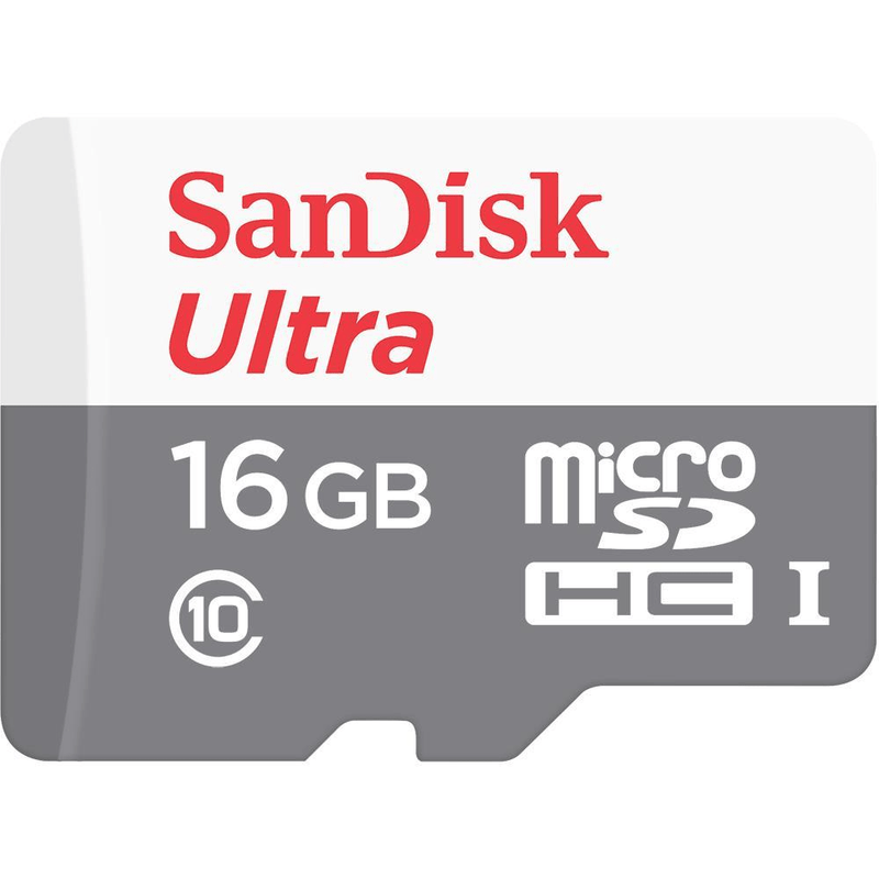 SanDisk Ultra MicroSDHC 16GB UHS-I Memory Card Class 10 SDSQUNS-016G-GN3MN