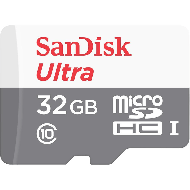 SanDisk Ultra MicroSDHC 32GB UHS-I + SD Adapter Memory Card Class 10 SDSQUNS-032G-GN3MA