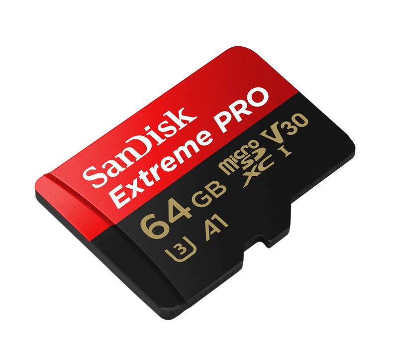 SanDisk Extreme Pro Memory Card 64GB MicroSDXC Class 10 UHS-I SDSQXCG-064G-GN6MA