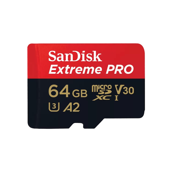 SanDisk Extreme PRO 64GB MicroSDXC UHS-I Memory Card SDSQXCU-064G