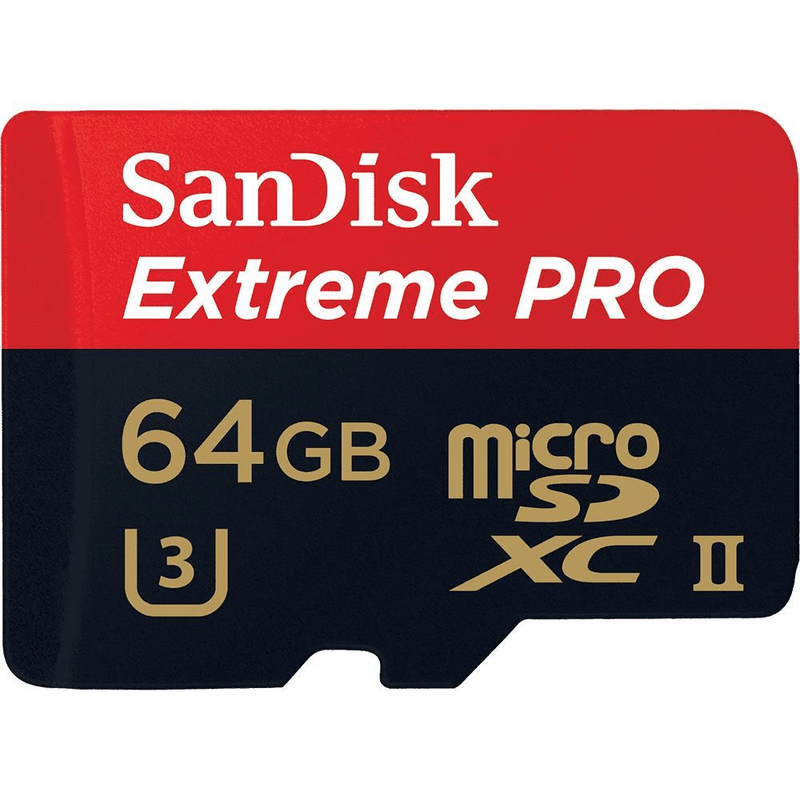 SanDisk Extreme Pro 64GB Memory Card MicroSDXC Class 10 UHS-II SDSQXPJ-064G-GN6M3