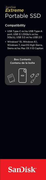 SanDisk Extreme 1TB Grey and Orange External SSD SDSSDE60-1T00-G25