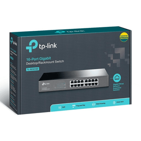 TP-Link 16-port Gigabit Desktop and Rackmount Unmanaged Switch SG1016D