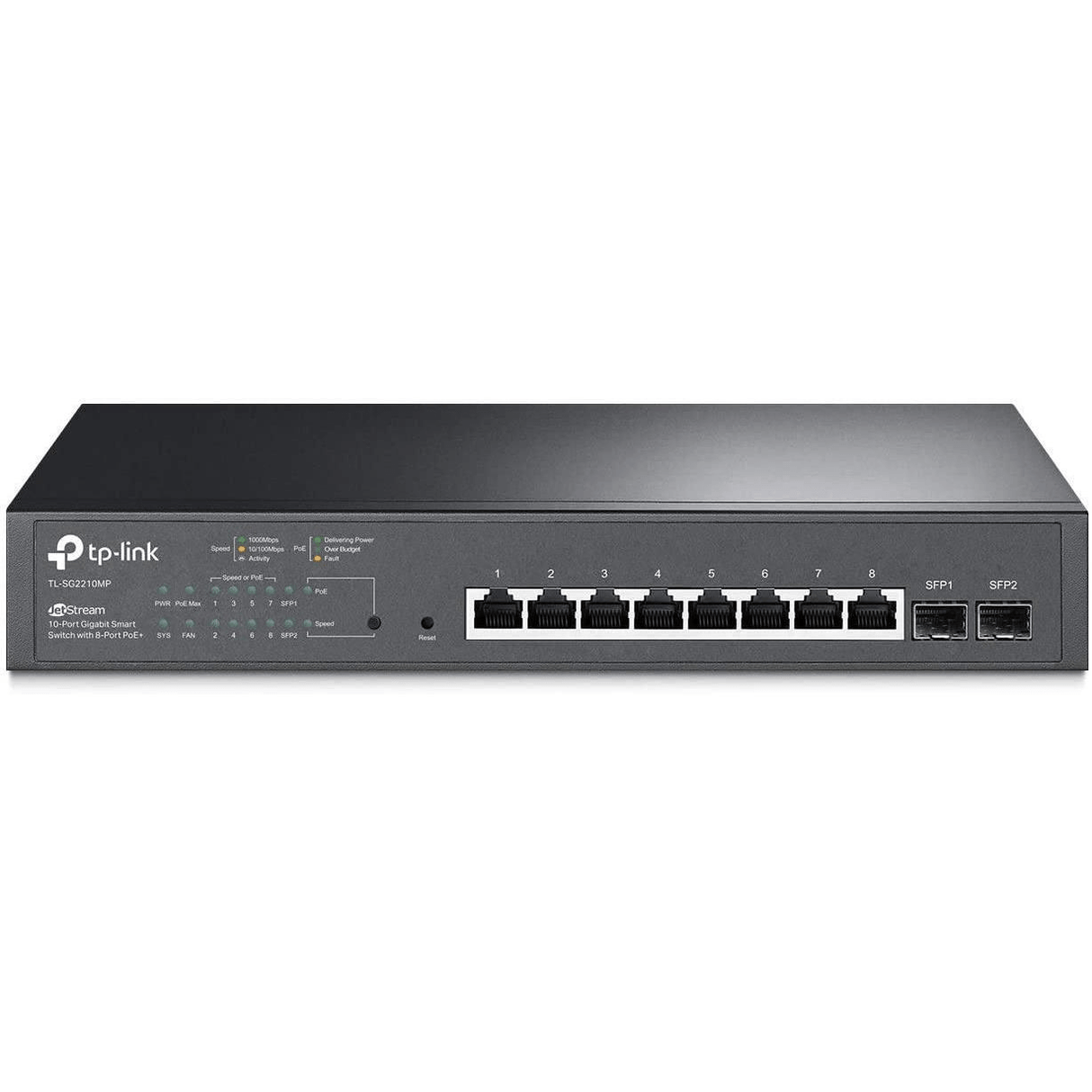 TP-Link JetStream 10-port Gigabit Smart Switch with 8-port PoE+ SG2210MP