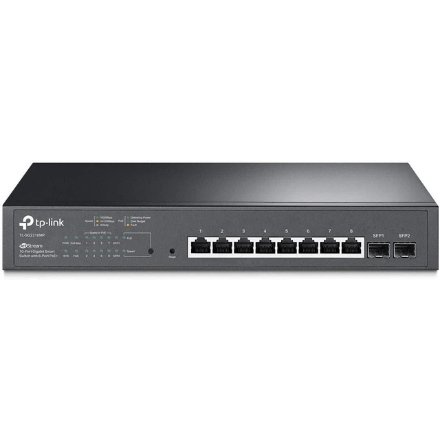TP-Link JetStream 10-port Gigabit Smart Switch with 8-port PoE+ SG2210MP