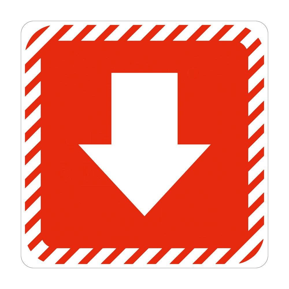 Parrot White Arrow with Red Symbolic Sign on White ACP 150x150mm SN4103