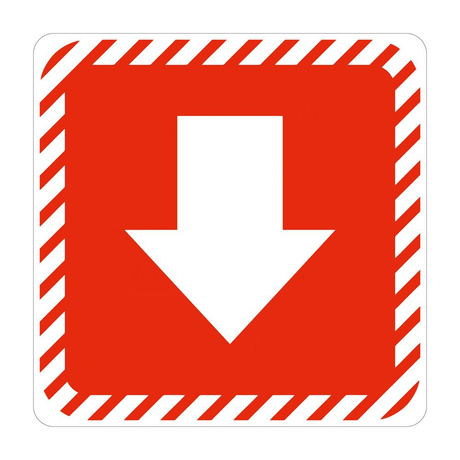 Parrot White Arrow with Red Symbolic Sign on White ACP 150x150mm SN4103