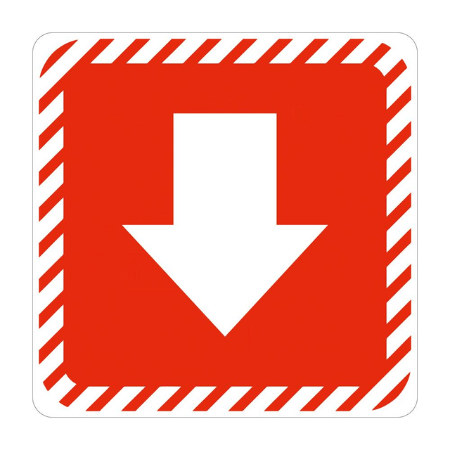 Parrot White Arrow with Red Symbolic Sign on White ACP 150x150mm SN4103