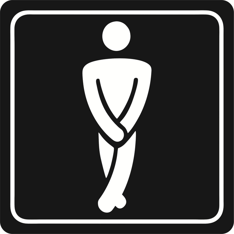 Parrot Gents Toilet Symbolic Sign White Printed on Black ACP 150x150mm SN4108