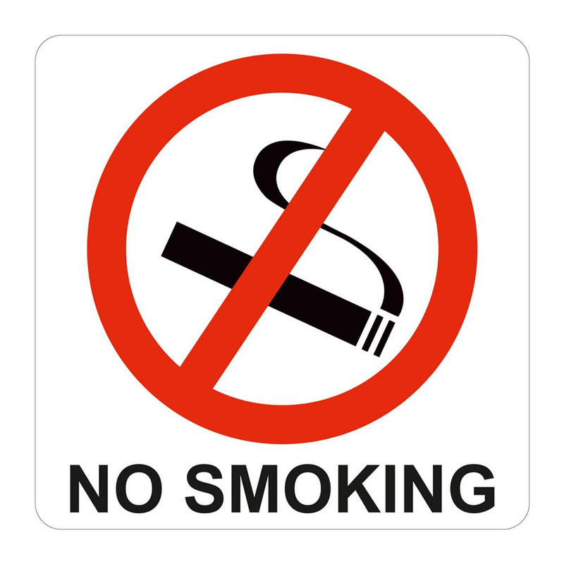 Parrot No Smoking Symbolic Sign Printed on White ACP 150x150mm SN4111