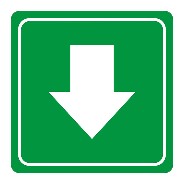 Parrot Green Arrow Symbolic Sign Printed on White ACP 150x150mm SN4115