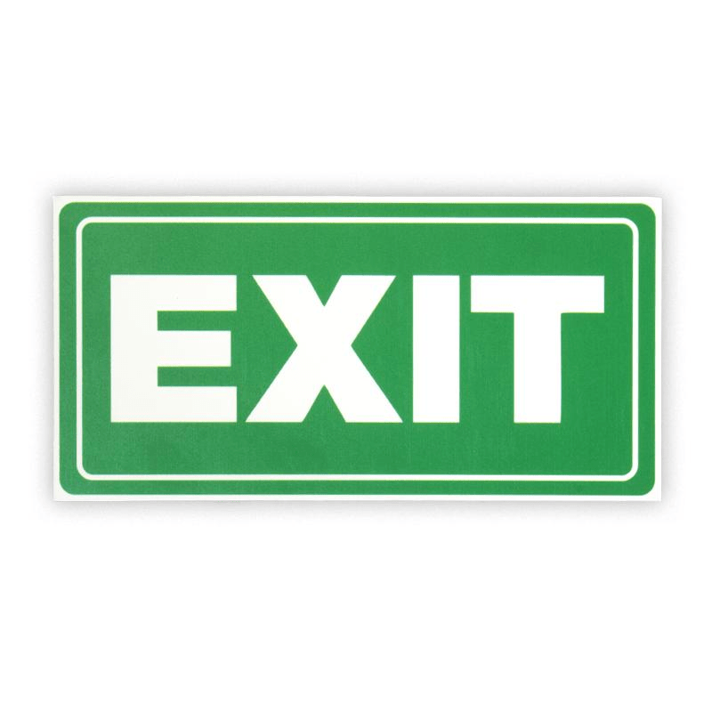 Parrot Exit Symbolic Sign Printed on White ACP 150x300mm SN4117