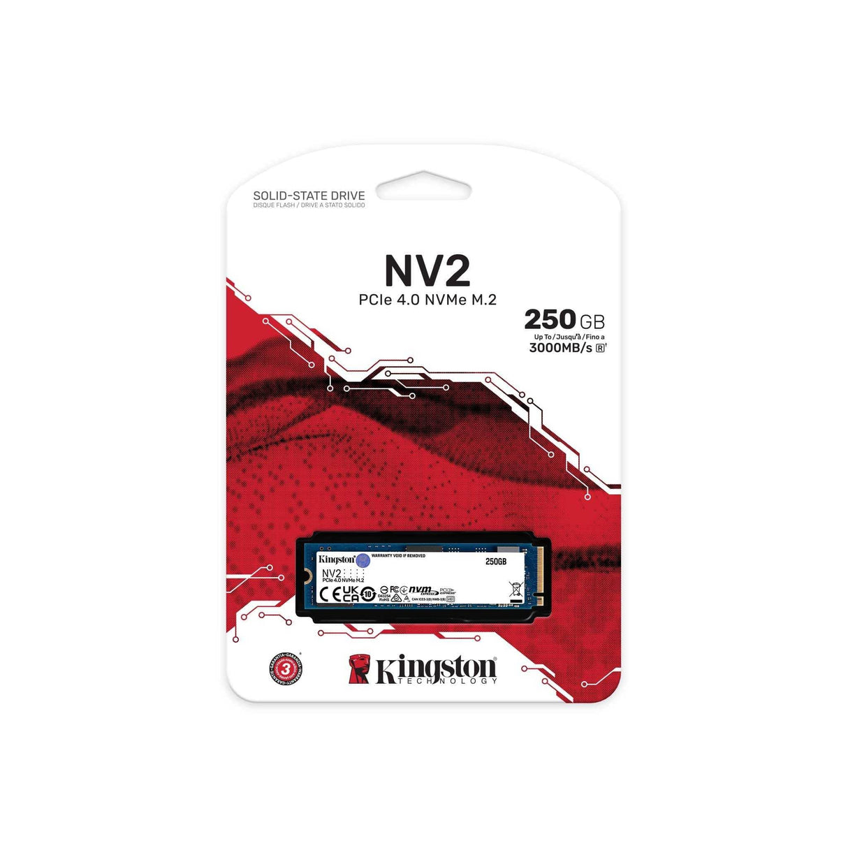 Kingston Technology NV2 M.2 250GB PCIe 4.0 NVMe Internal SSD SNV2S/250G