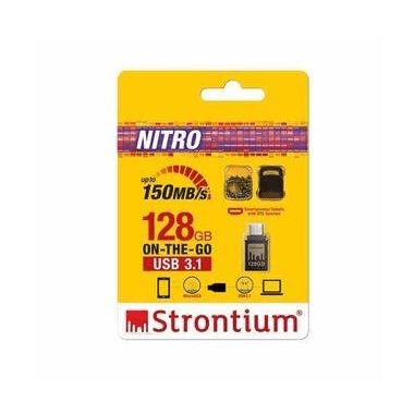 Strontium Nitro OTG 128GB USB 3.1 Black Flash Drive SR128GBBOTG2Y