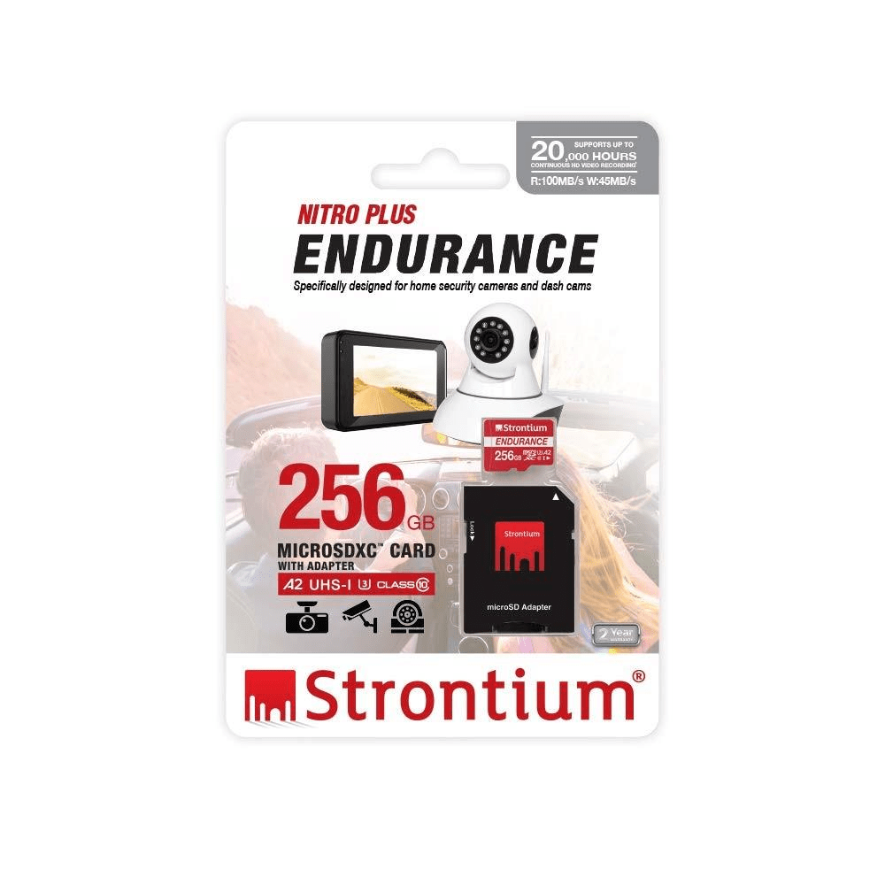 Strontium 256GB Nitro Plus Endurance A2 Micro SD Card SRP256GTFU3ES