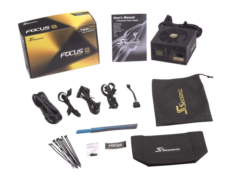 Seasonic FOCUS Gold 750 80 PLUS Gold 750 W 20+4 pin ATX Black Power Supply SSR-750FM