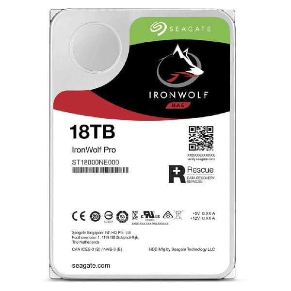 Seagate IronWolf Pro ST18000NT001 3.5-inch 18TB Internal Hard Drive