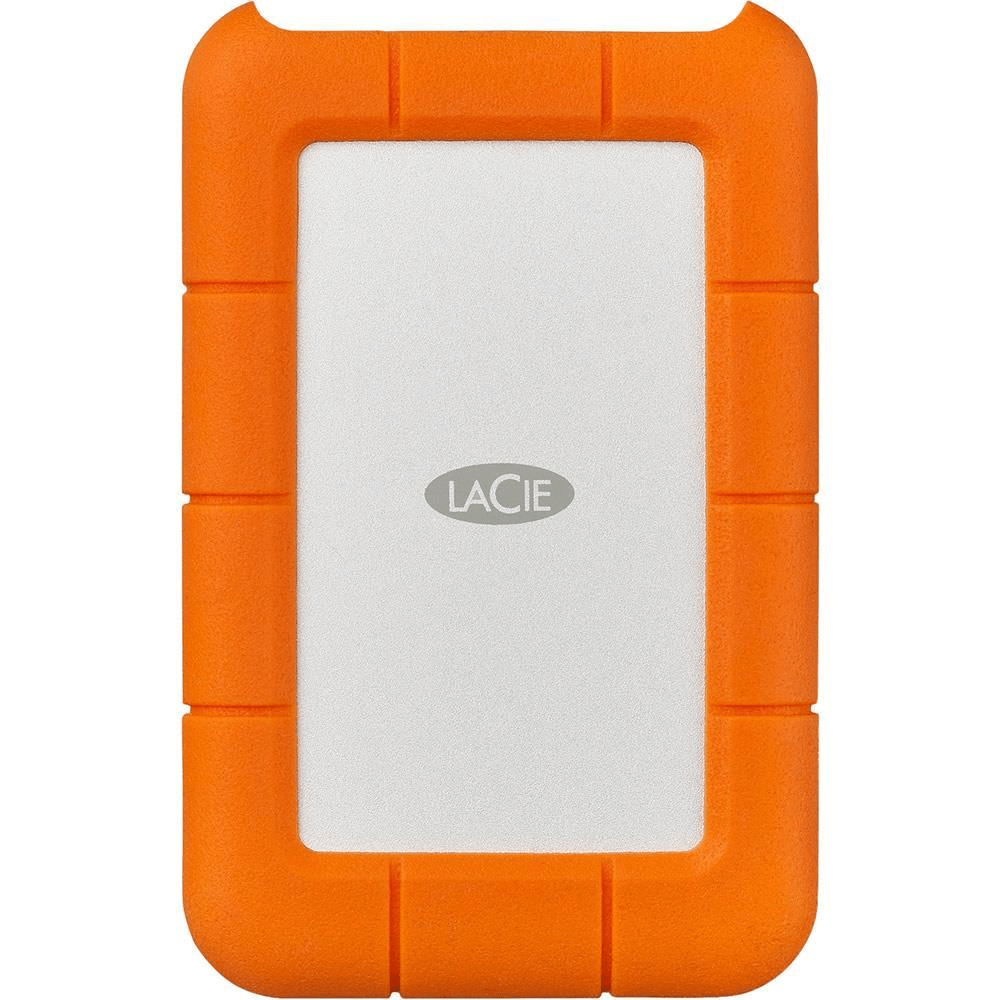 LaCie Rugged USB-C 4TB Orange and Silver External Hard Drive