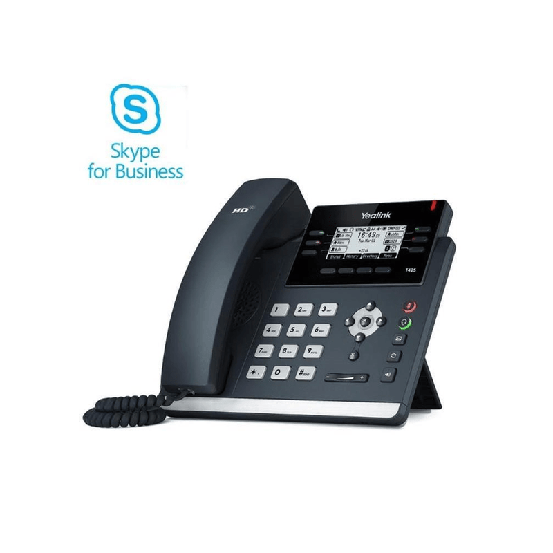 Yealink T42S Microsoft SFB Certified Skype For Business Edition IP Phone Black Silver LCD T42S-SFB