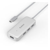 Orico 4 Port USB-C to 4xUSB3.0 Hub Silver TC4U-U3-SV