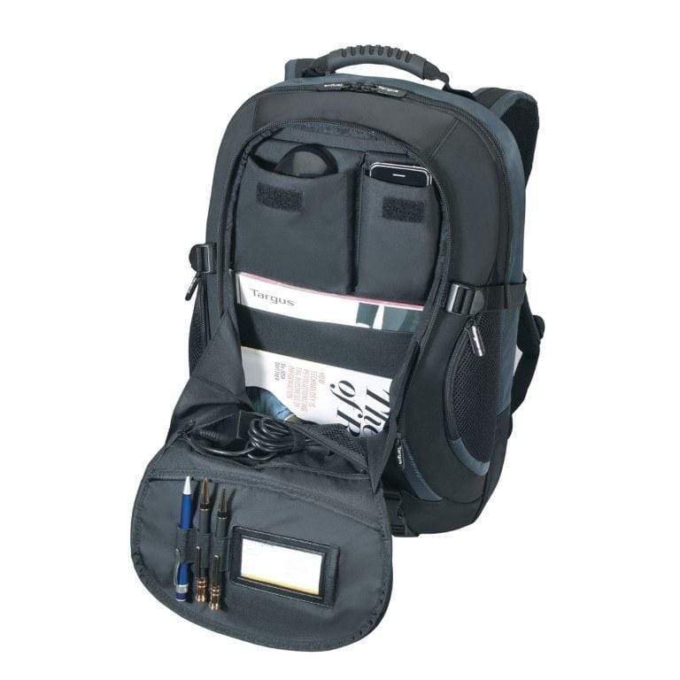 Targus Atmosphere 18-inch XL Laptop Backpack Black and Blue TCB001EU