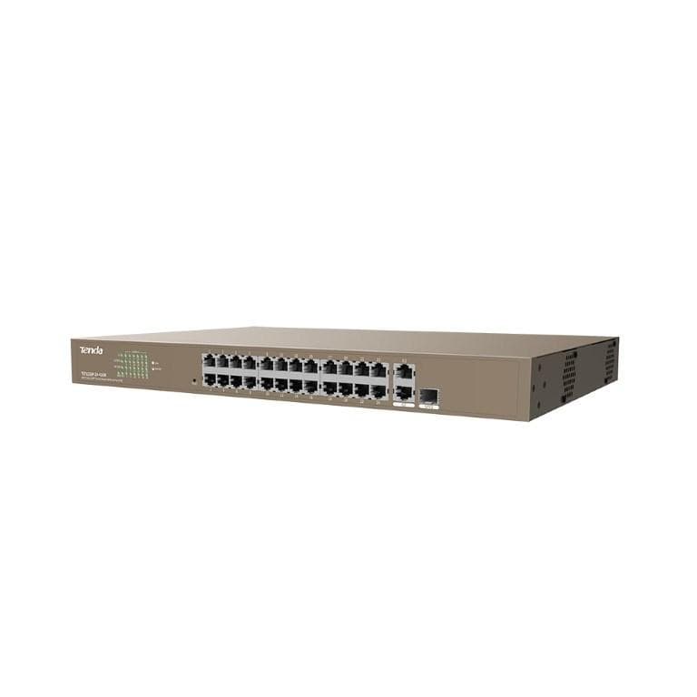Tenda TEF1226P-24-410W V3.0 Tenda 24-port Fast Ethernet PoE+ Web Smart Switch with 2GbE + 2 Combo SFP Ports