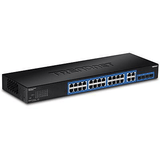 TRENDnet TEG-284WS Managed Switch Gigabit Ethernet 1U Black