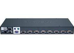 TRENDnet TK-804R 8-Port USB/PS/2 Rack Mount W/ OSD KVM Switch Rack Mounting Black