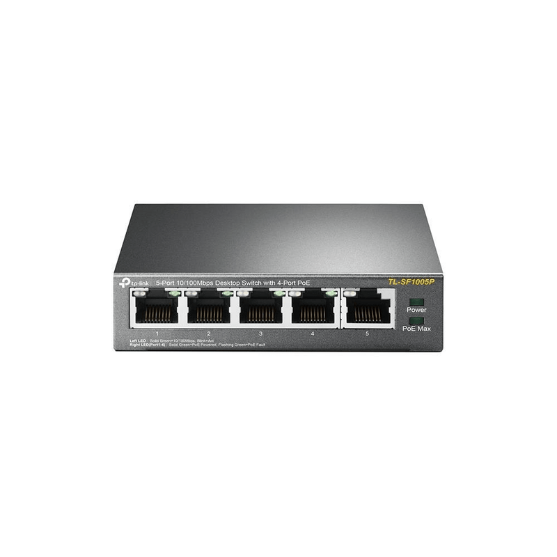 TP-Link TL-SF1005P Unmanaged Network Switch Fast Ethernet 10/100 Mbits PoE Black