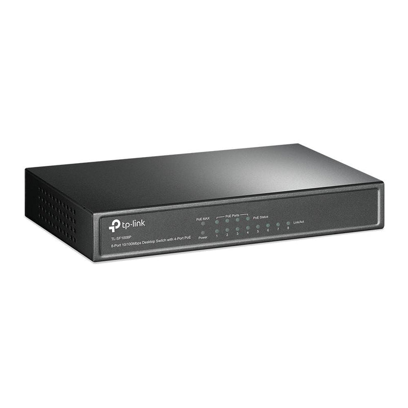 TP-Link TL-SF1008P Unmanaged Network Switch Fast Ethernet 10/100 Mbits PoE Olive