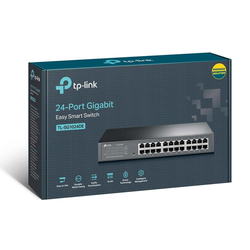TP-Link TL-SG1024DE Managed Network Switch L2 Gigabit Ethernet 10/100/1000 Mbits Black