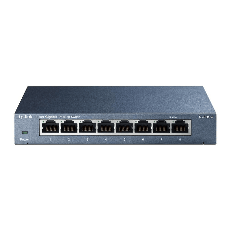 TP-Link TL-SG108 8-Port 10/100/1000 Mbits Desktop Switch Unmanaged Black