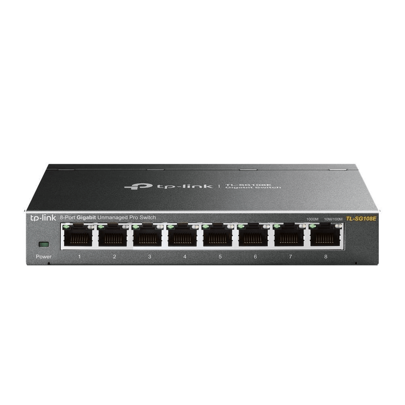 TP-Link TL-SG108E Unmanaged Network Switch L2 Gigabit Ethernet 10/100/1000 Mbits Black