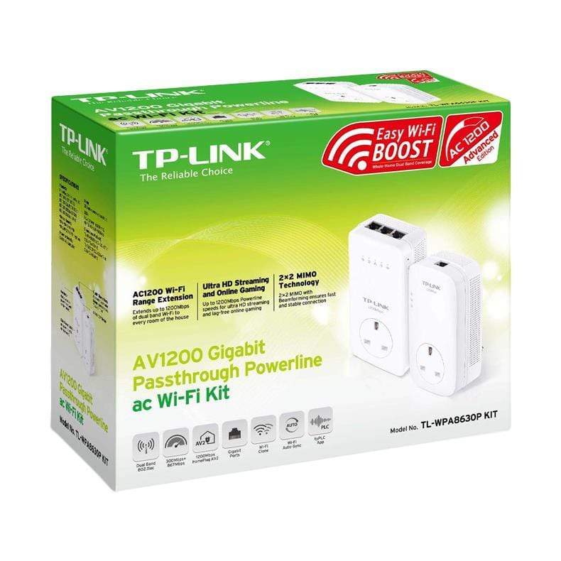 TP-Link TL-WPA8630P KIT Powerline Adapter 1200 Mbits Wi-Fi White 2-Pack