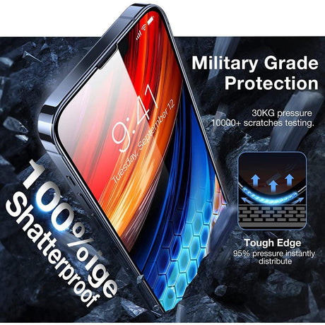 Tuff-Luv 2.5D Tempered Glass Full Screen Protection for Apple iPhone 14 Pro Max - Clear TLIP14MAXTG