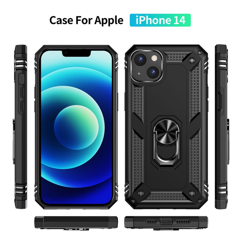 Tuff-Luv Rugged Armour Case and Stand for Apple iPhone 14 - Black TLIP14RB