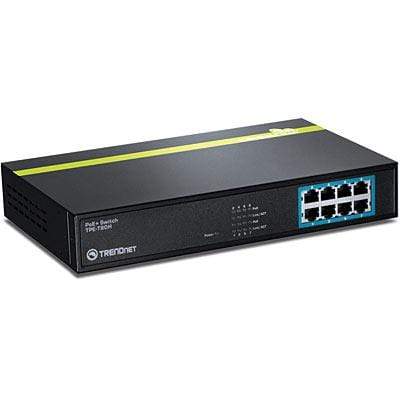 TRENDnet TPE-T80H Unmanaged Switch Fast Ethernet PoE Black
