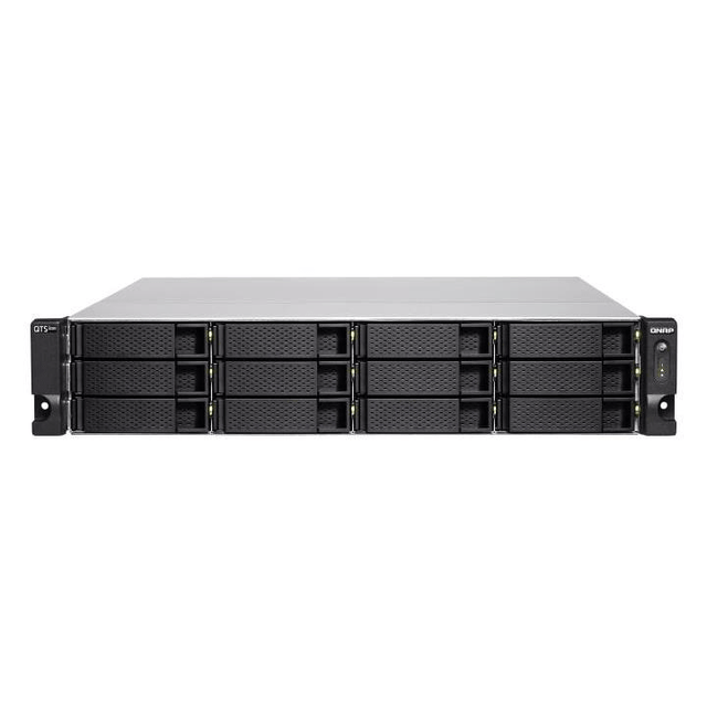 QNAP QuTS Hero Edition 12-Bay Diskless 2U Rackmount NAS TS-h1277XU-RP-3700X-32G