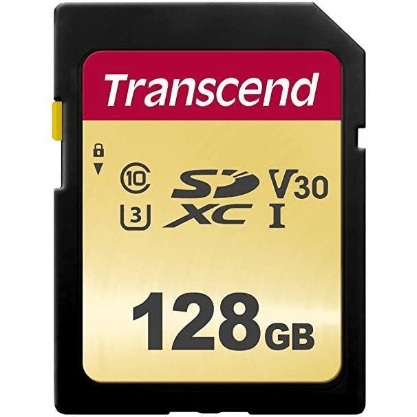 Transcend 500S 128GB SDXC UHS-I Class 10 Memory Card TS128GSDC500S