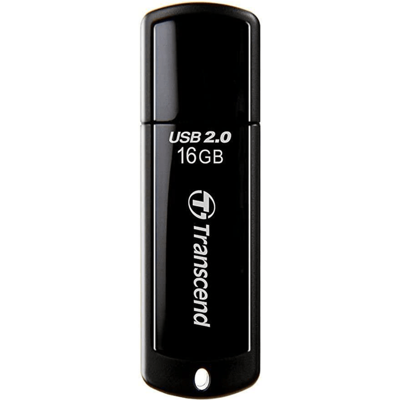 Transcend JetFlash 350 16GB USB 2.0 Type-A Black USB Flash Drive TS16GJF350