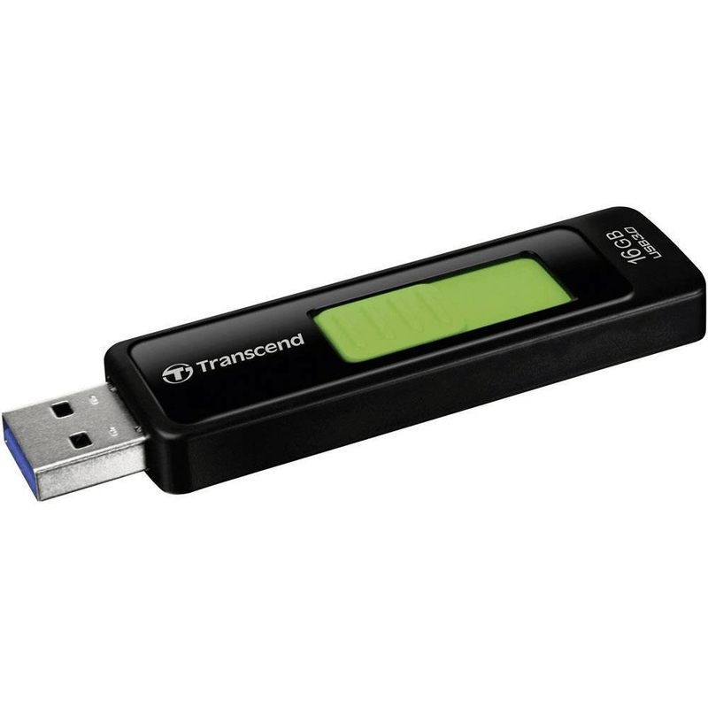 Transcend JetFlash 760 16GB USB 3.2 Type-A Black and Green USB Flash Drive TS16GJF760