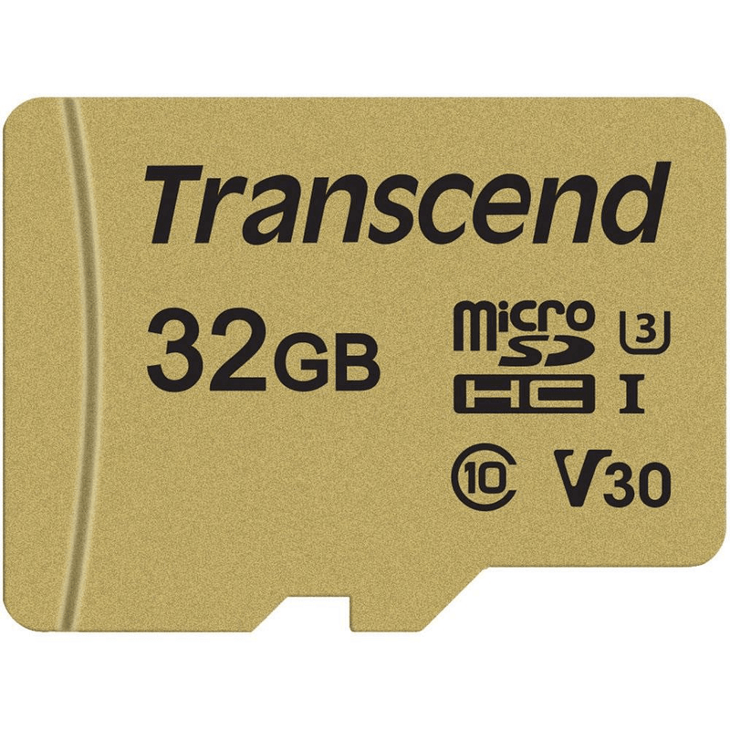 Transcend 500S 32GB microSDHC Flash Memory Card TS32GUSD500S