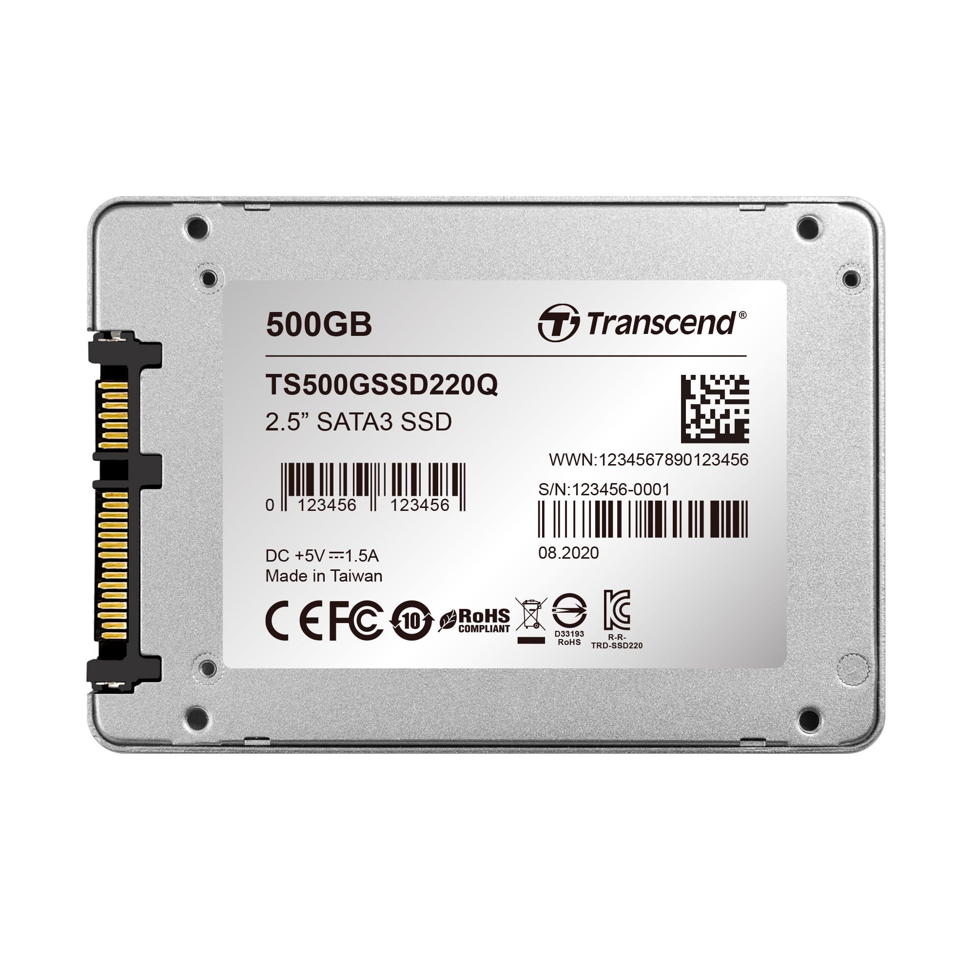 Transcend SSD220Q 500GB 2.5インチ SSD Transcend SATA III 6Gb/s 220Q 500GB Internal SSD TS500GSSD220Q